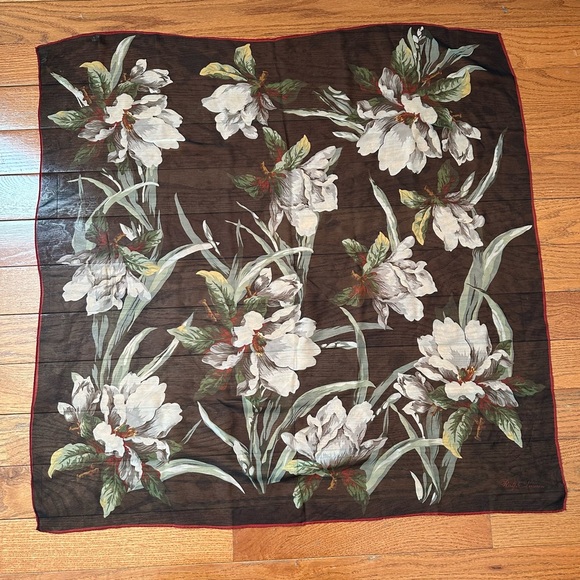Ralph Lauren Women’s Square Scarf Floral - Picture 1 of 4